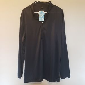 2/$15 MAGCOMSEN polyester zip up neck long sleeve /XL